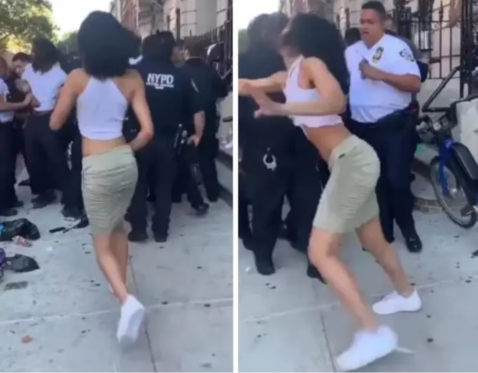 Nypd Officer Punches Woman In The Face During Arrest 