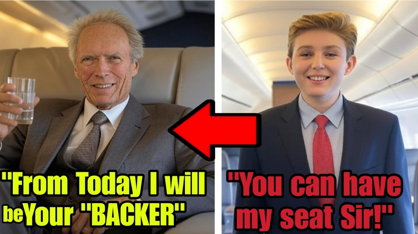 Barron Trump Gives Up First Class Seat For Clint Eastwood, Then The ...